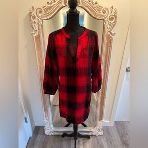 Red and black plaid dress size medium